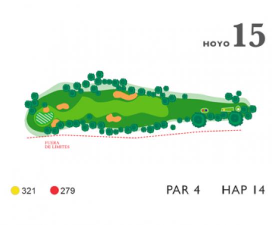 Mapa hoyo 15