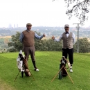 Monty (izda.) y Carlos Balmaseda, al estilo hickory. 