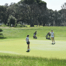 Jugadoras de golf, en el Club de Campo Villa de Madrid.