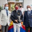 Jacobo Cestino, con el Director de Deportes del Club, Jesús Barrera (izda.), y el presidente de la Federación Española de Golf, Gonzaga Escauriaza. Foto: Miguel Ros / CCVM 
