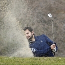 José Domingo Osma ejecuta un golpe desde búnker. Foto: FedGolfMadrid