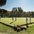 Partido de croquet en el Campo 1 del Club. 