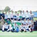 El Club de Campo de hockey posa con el trofeo de campeones de Liga. Foto: Rfeh