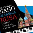 Cartel del concierto de piano de música rusa