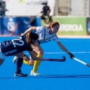 La jugadora del Club Begoña García inicia un ataque. Foto: Rfeh  