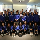 El rector de la Universidad Francisco de Vitoria, Daniel Sada, se reúne con los 30 estudiantes deportistas que forman parte del programa UFVDeporte.