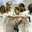 Roos Weekers, Lucía Abajo, María López y Bea Pérez se dan instrucciones. Foto: Ignacio Monsalve