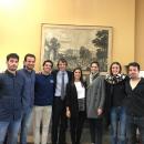 Los jugadores del Club de Campo Álvaro Negrete, Álvaro Iglesias, Quique González de Castejón, Bosco Pérez-Pla, Rocío Gutiérrez, Bea Figar, Lucía Abajo y Marc Sallés tras el sorteo