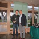 Rafael Ruiz, campeón absoluto de tenis de 2016, y Antonio Zapatero, delegado
