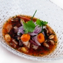 Ceviche de corvina.